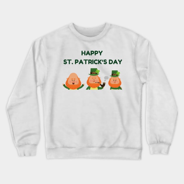 Happy St. Patrick’s Day Crewneck Sweatshirt by AllPrintsAndArt